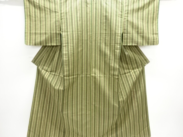 JAPANESE KIMONO / HITOE KOMON / TSUMUGI / WOVEN STRIPE